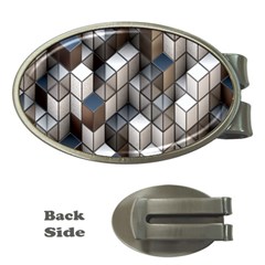 Cube Design Background Modern Money Clips (oval)  by Nexatart