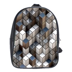 Cube Design Background Modern School Bags(large)  by Nexatart