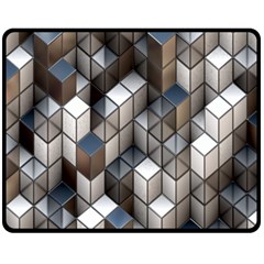 Cube Design Background Modern Fleece Blanket (medium)  by Nexatart