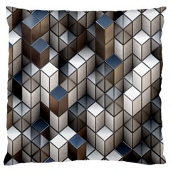 Cube Design Background Modern Large Cushion Case (one Side) by Nexatart