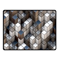 Cube Design Background Modern Double Sided Fleece Blanket (small) 