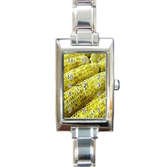 Corn Grilled Corn Cob Maize Cob Rectangle Italian Charm Watch by Nexatart