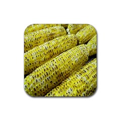 Corn Grilled Corn Cob Maize Cob Rubber Coaster (square)  by Nexatart