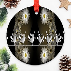 Daisy Bird  Ornament (round) by Nexatart