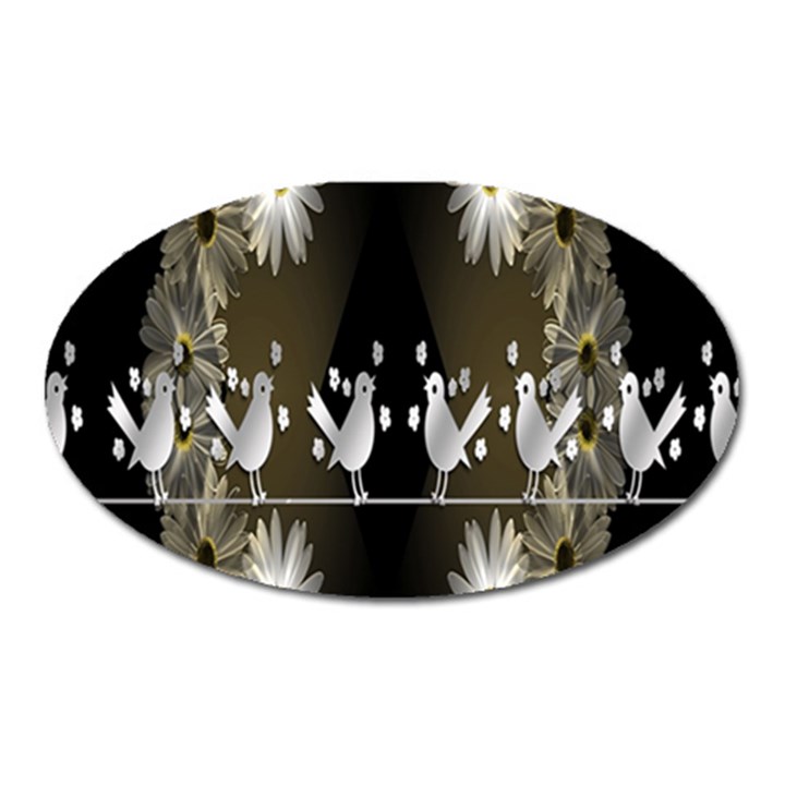 Daisy Bird  Oval Magnet