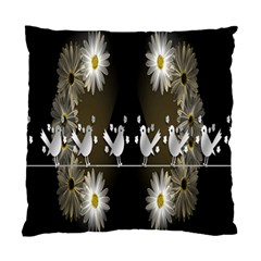 Daisy Bird  Standard Cushion Case (two Sides) by Nexatart