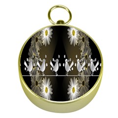 Daisy Bird  Gold Compasses by Nexatart