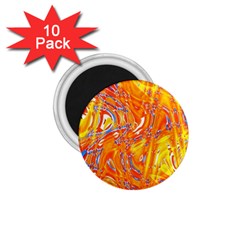 Crazy Patterns In Yellow 1 75  Magnets (10 Pack) 