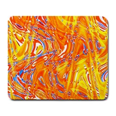 Crazy Patterns In Yellow Large Mousepads by Nexatart