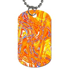 Crazy Patterns In Yellow Dog Tag (two Sides) by Nexatart