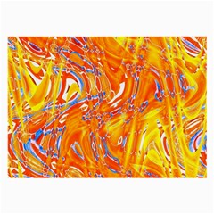 Crazy Patterns In Yellow Large Glasses Cloth by Nexatart