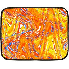 Crazy Patterns In Yellow Double Sided Fleece Blanket (mini) 