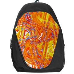 Crazy Patterns In Yellow Backpack Bag by Nexatart