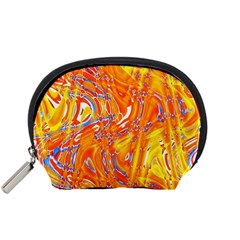 Crazy Patterns In Yellow Accessory Pouches (small) 