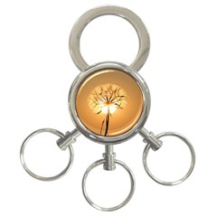 Dandelion Sun Dew Water Plants 3-ring Key Chains by Nexatart