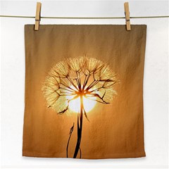 Dandelion Sun Dew Water Plants Face Towel by Nexatart