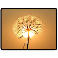 Dandelion Sun Dew Water Plants Fleece Blanket (large)  by Nexatart