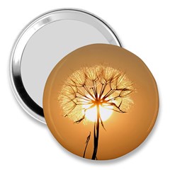 Dandelion Sun Dew Water Plants 3  Handbag Mirrors by Nexatart