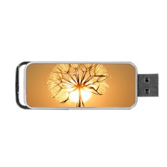 Dandelion Sun Dew Water Plants Portable Usb Flash (one Side) by Nexatart