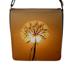 Dandelion Sun Dew Water Plants Flap Messenger Bag (l)  by Nexatart