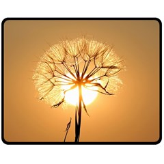 Dandelion Sun Dew Water Plants Double Sided Fleece Blanket (medium)  by Nexatart