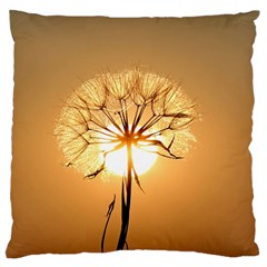 Dandelion Sun Dew Water Plants Large Flano Cushion Case (two Sides) by Nexatart