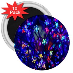 Decorative Flower Shaped Led Lights 3  Magnets (10 pack) 