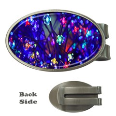 Decorative Flower Shaped Led Lights Money Clips (Oval) 