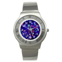 Decorative Flower Shaped Led Lights Stainless Steel Watch