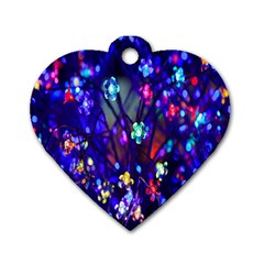 Decorative Flower Shaped Led Lights Dog Tag Heart (One Side)