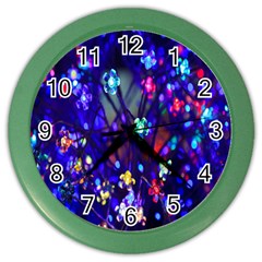 Decorative Flower Shaped Led Lights Color Wall Clocks