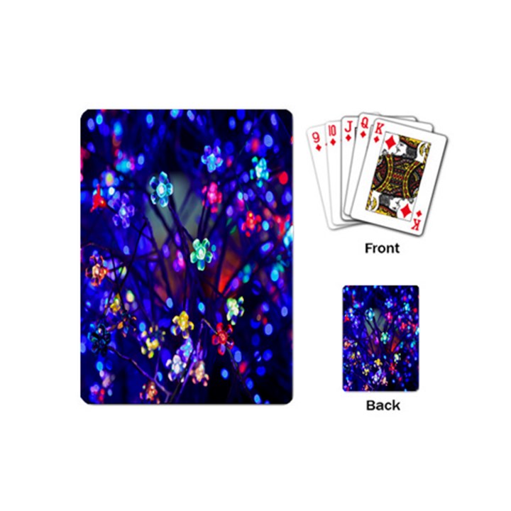 Decorative Flower Shaped Led Lights Playing Cards (Mini) 