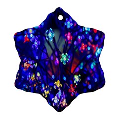 Decorative Flower Shaped Led Lights Snowflake Ornament (two Sides) by Nexatart