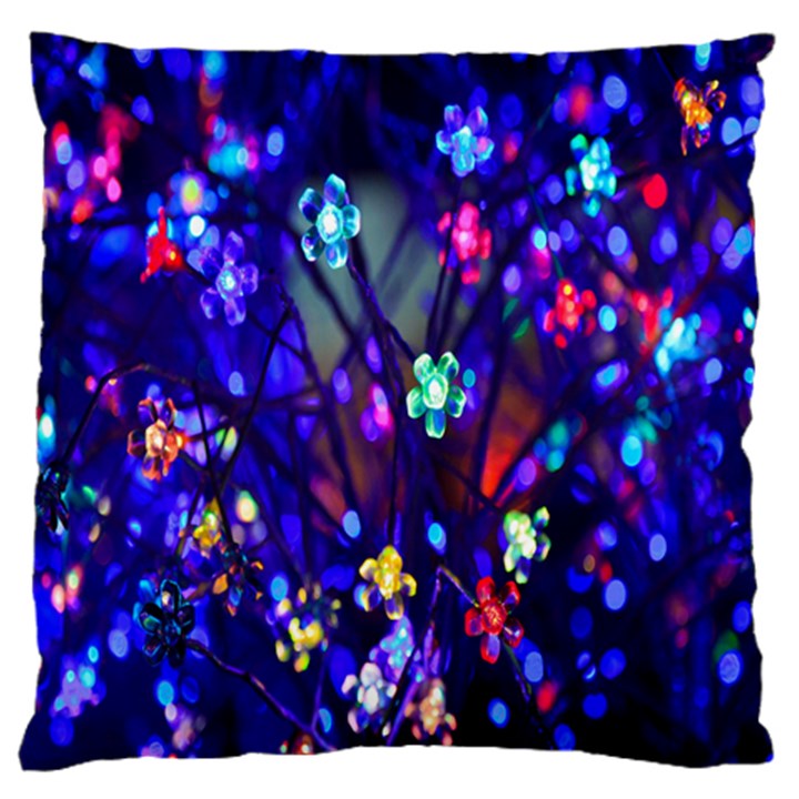 Decorative Flower Shaped Led Lights Large Cushion Case (Two Sides)