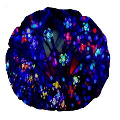 Decorative Flower Shaped Led Lights Large 18  Premium Round Cushions