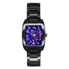 Decorative Flower Shaped Led Lights Stainless Steel Barrel Watch