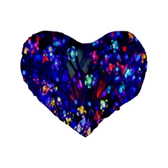 Decorative Flower Shaped Led Lights Standard 16  Premium Flano Heart Shape Cushions