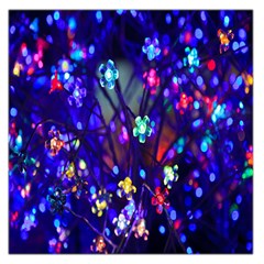 Decorative Flower Shaped Led Lights Large Satin Scarf (square) by Nexatart