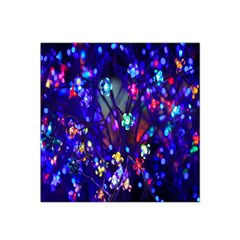 Decorative Flower Shaped Led Lights Satin Bandana Scarf