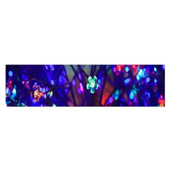 Decorative Flower Shaped Led Lights Satin Scarf (Oblong)