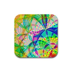 Design Background Concept Fractal Rubber Square Coaster (4 Pack) 