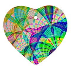 Design Background Concept Fractal Heart Ornament (two Sides)