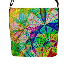 Design Background Concept Fractal Flap Messenger Bag (l) 