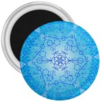 Design Winter Snowflake Decoration 3  Magnets Front