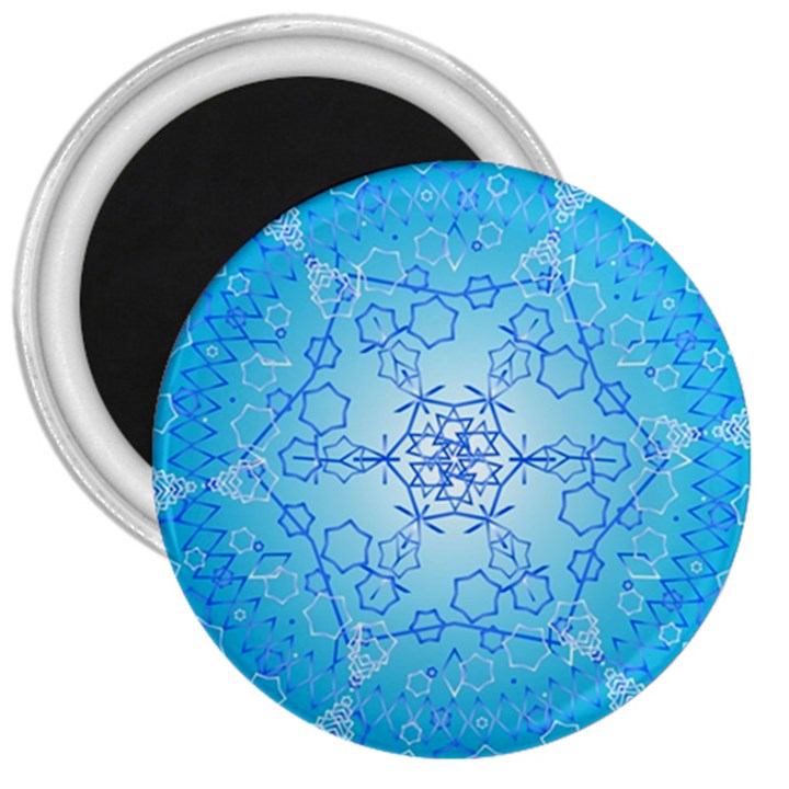 Design Winter Snowflake Decoration 3  Magnets