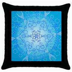 Design Winter Snowflake Decoration Throw Pillow Case (black) by Nexatart