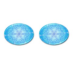 Design Winter Snowflake Decoration Cufflinks (oval) by Nexatart