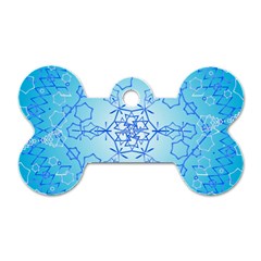 Design Winter Snowflake Decoration Dog Tag Bone (two Sides) by Nexatart