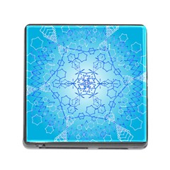 Design Winter Snowflake Decoration Memory Card Reader (square) by Nexatart