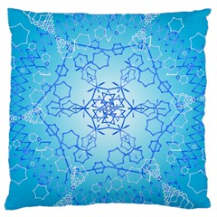 Design Winter Snowflake Decoration Large Cushion Case (one Side) by Nexatart